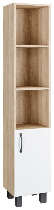 Шкаф-пенал напольный Grossman Флай, 30x32x160 см, белый, коричневый