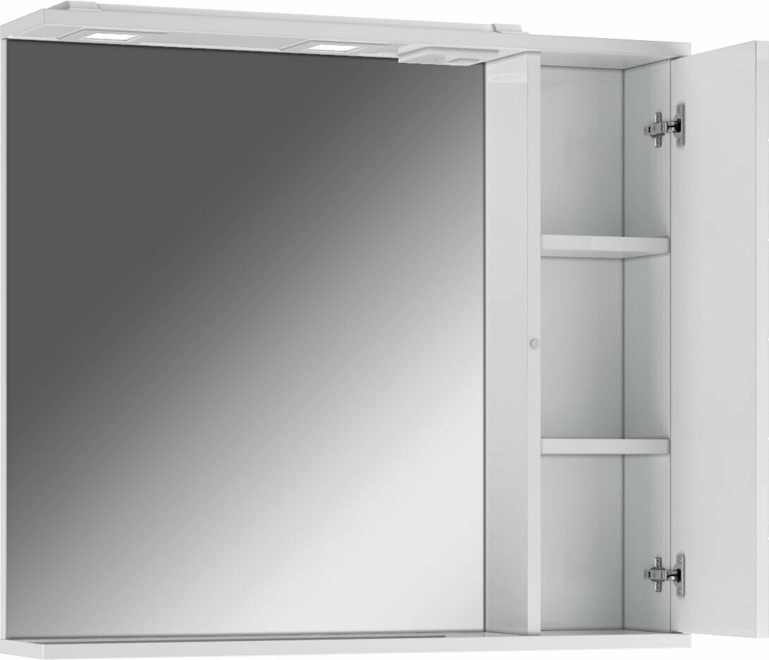 Шкаф зеркальный навесной KABINKA.KZ DC5009HZ, 75.4x14.9x68.8 см, белый