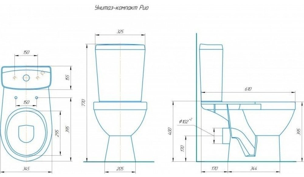 Унитаз Rosa Киров Рио зеленый
