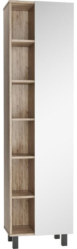 Шкаф-пенал напольный KABINKA.KZ DCr2217P, 50x32.3x187.1 см, графит