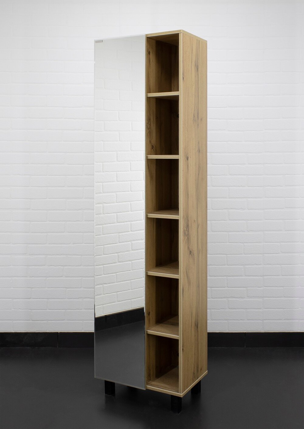 Шкаф-пенал напольный KABINKA.KZ DCr2217P, 50x32.3x187.1 см, графит