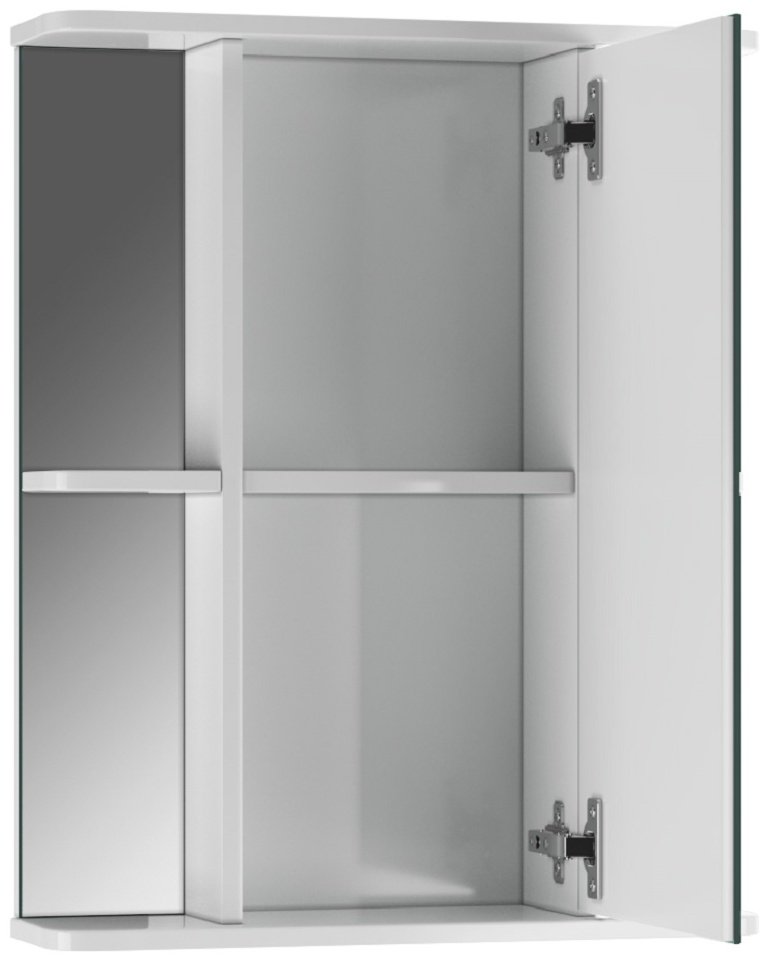 Шкаф зеркальный навесной KABINKA.KZ Норма 2-55 правый, 56.7x15.7x70 см, белый