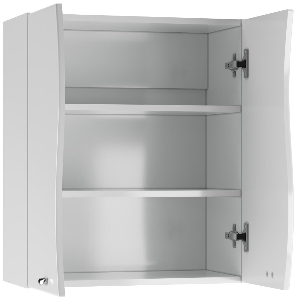 Шкаф навесной KABINKA.KZ Волна 02-60 (разобранный), 60x28.9x70.1 см, белый