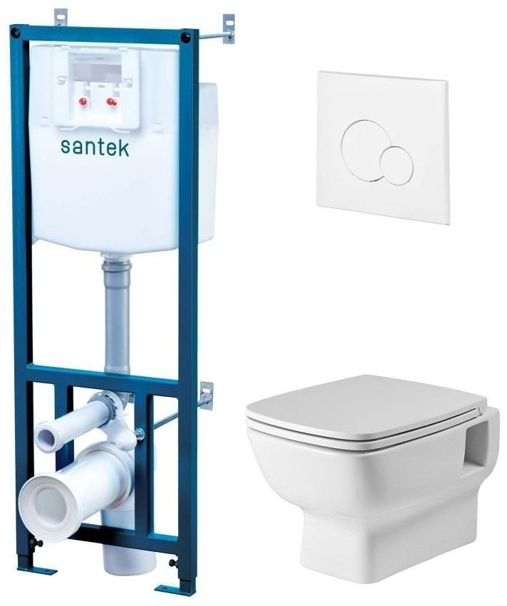 Унитаз Santek 1WH501572 с инсталляцией белый