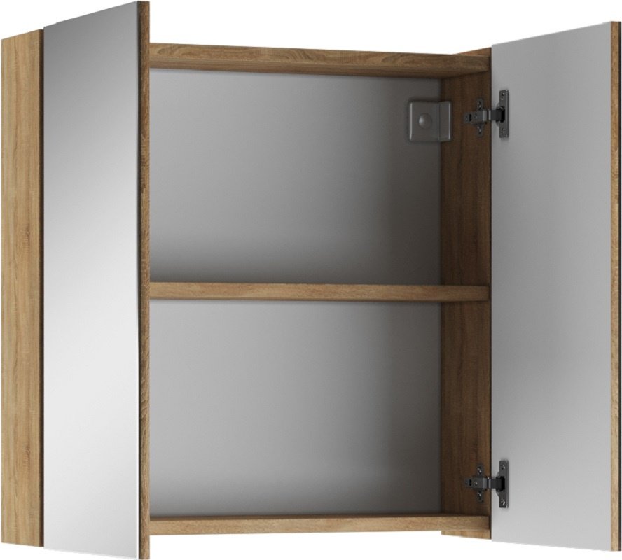 Шкаф зеркальный навесной KABINKA.KZ Мечта 60 Дуб сонома , 60x14.1x69.4 см, коричневый