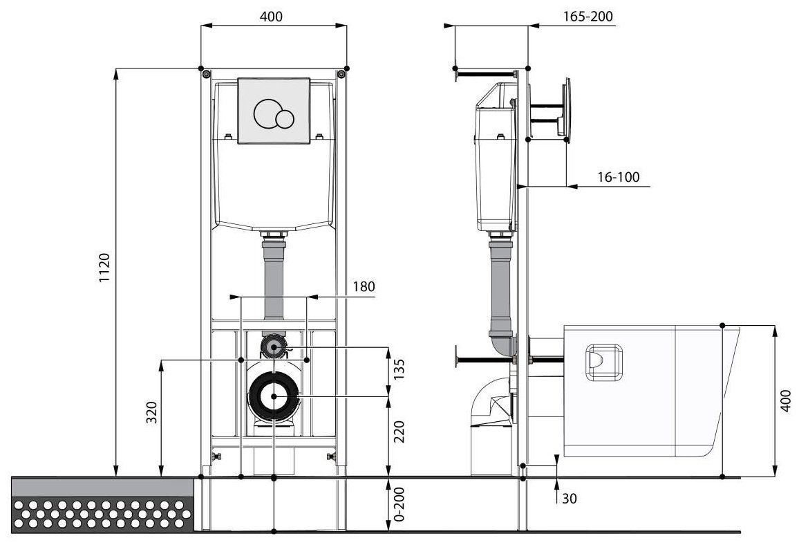 Унитаз Santek 1WH501572 с инсталляцией белый купить,219314