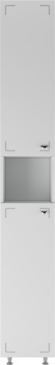 Шкаф-пенал напольный KABINKA.KZ 30 Классик без ящика левый, 30x31.6x200 см, белый