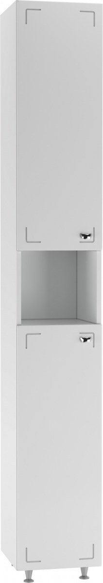 Шкаф-пенал напольный KABINKA.KZ 30 Классик без ящика левый, 30x31.6x200 см, белый