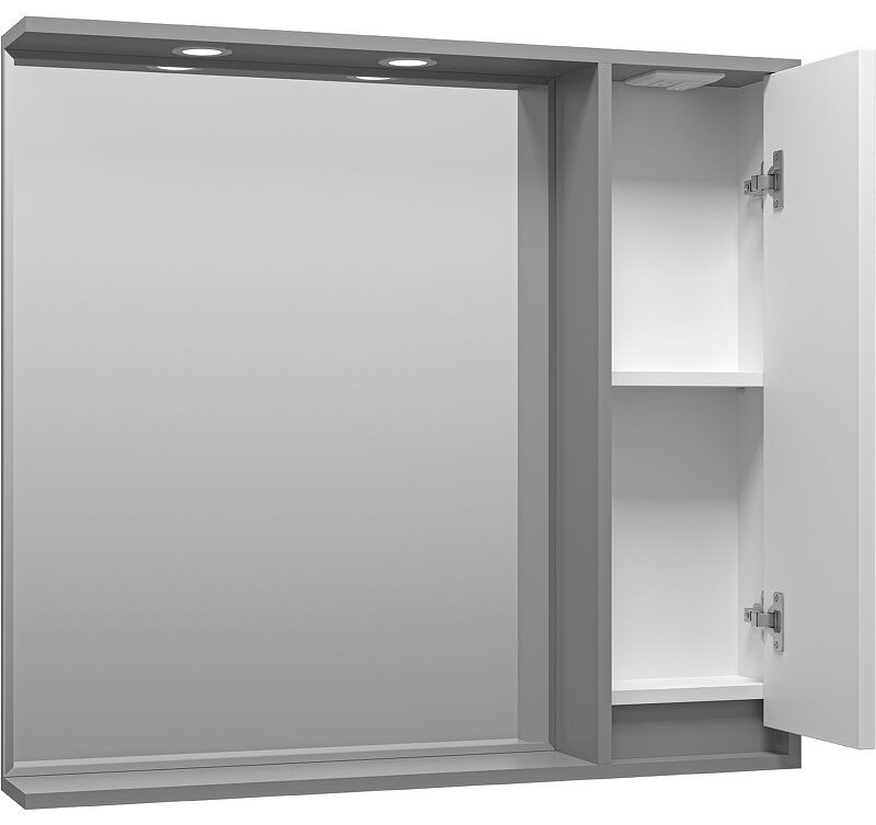 Шкаф навесной Brevita BAL-04090-01-01П, 88.2x14.2x80 см, серый, белый