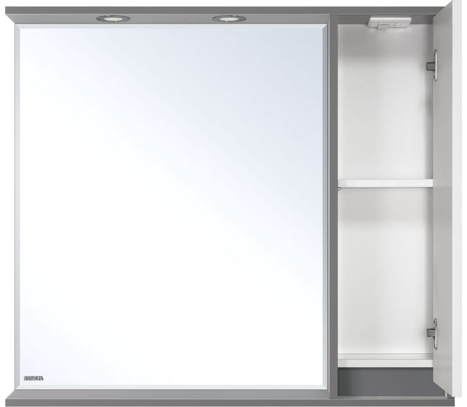 Шкаф навесной Brevita BAL-04090-01-01П, 88.2x14.2x80 см, серый, белый купить,NaN
