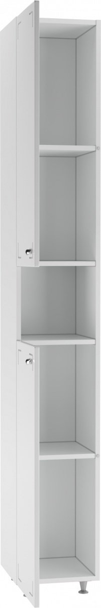 Шкаф-пенал напольный KABINKA.KZ 30 Классик без ящика левый, 30x31.6x200 см, белый