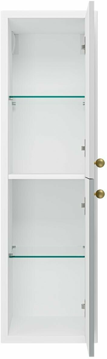 Шкаф-пенал навесной Brevita Ана-05035-01-01П 32x34x120см белый/серый купить,NaN