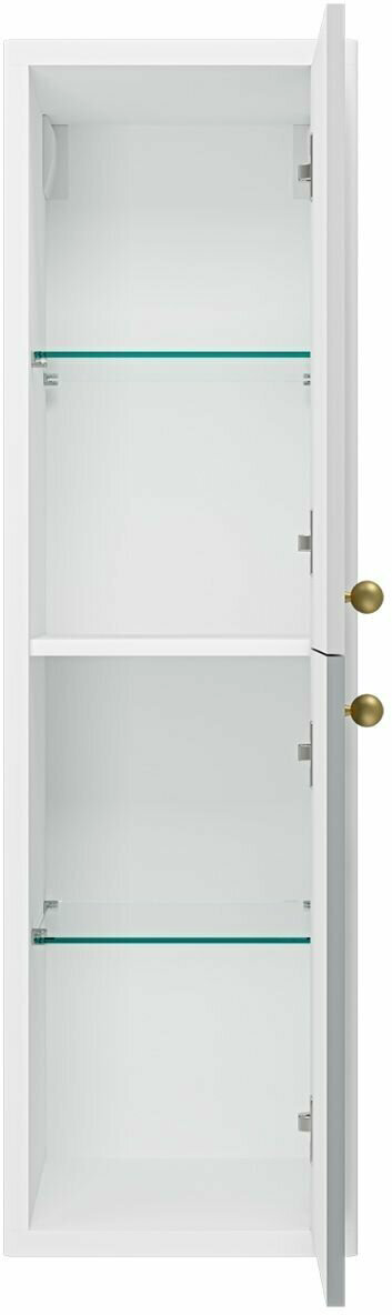 Шкаф-пенал навесной Brevita Ана-05035-01-01П 32x34x120см белый/серый купить,NaN