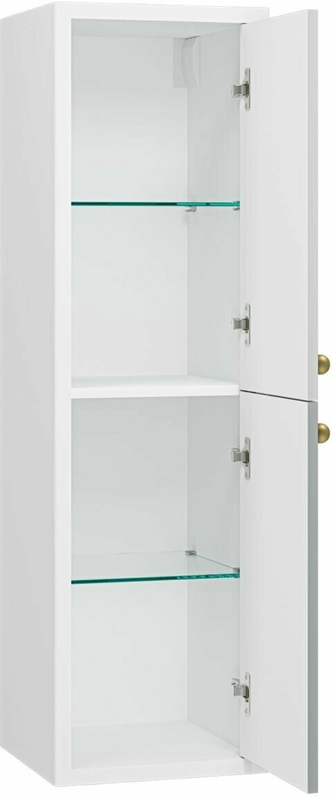 Шкаф-пенал навесной Brevita Ана-05035-01-01П 32x34x120см белый/серый купить,NaN