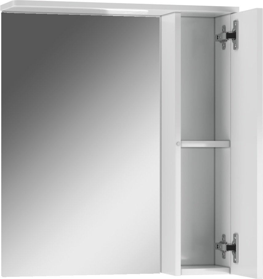 Шкаф зеркальный навесной KABINKA.KZ Лилия 60 правый, 60.6x15.1x70.1 см, белый