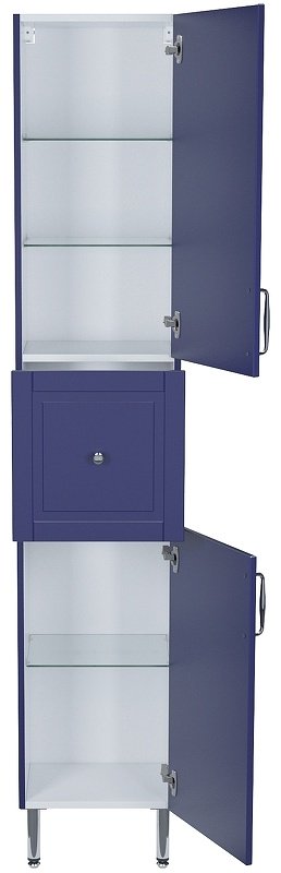 Шкаф-пенал напольный IDDIS OXF36N0i97, 60x30.2x190 см, синий купить,NaN