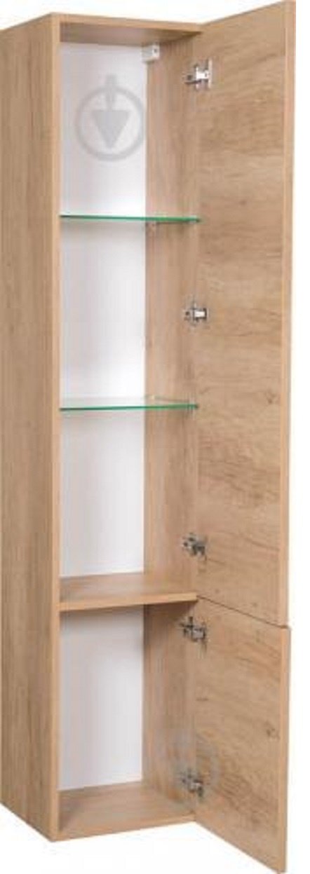 Шкаф-пенал навесной AQUARODOS P-INARI-R-KN-OAK-NEBRASKA, 35x31x165 см, коричневый