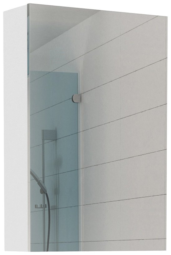 Шкаф зеркальный навесной KABINKA.KZ Норма 50, 50.4x14.1x69.4 см, белый