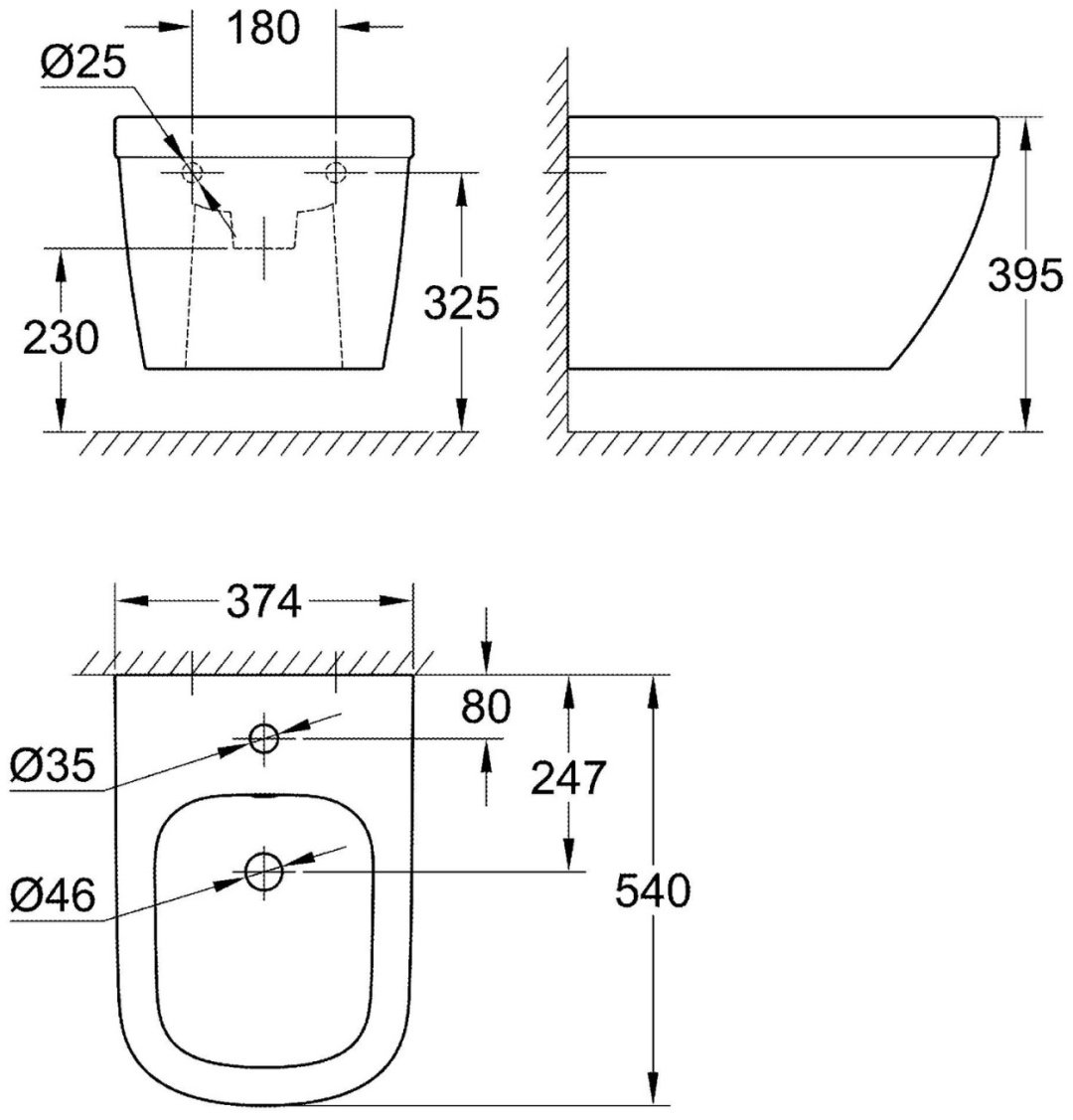 Биде Grohe Euro Ceramic 39208000 белое купить,206600