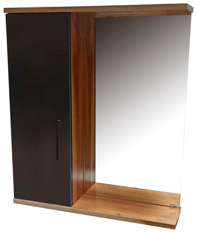 Шкаф зеркальный навесной Kabinka.kz Eco 61x16x71см коричневый купить,NaN