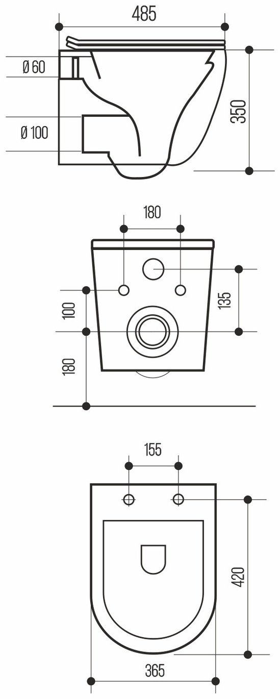 Унитаз Wave Round белый