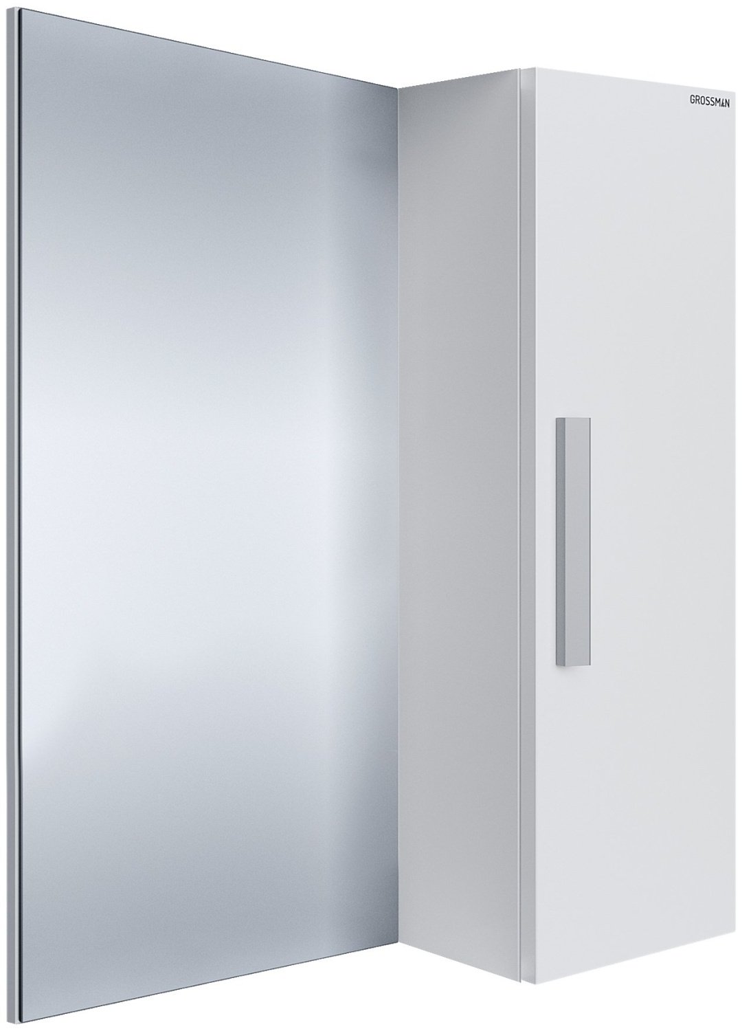 Шкаф зеркальный навесной Grossman 205021-1K, 50x16x66.6 см, белый