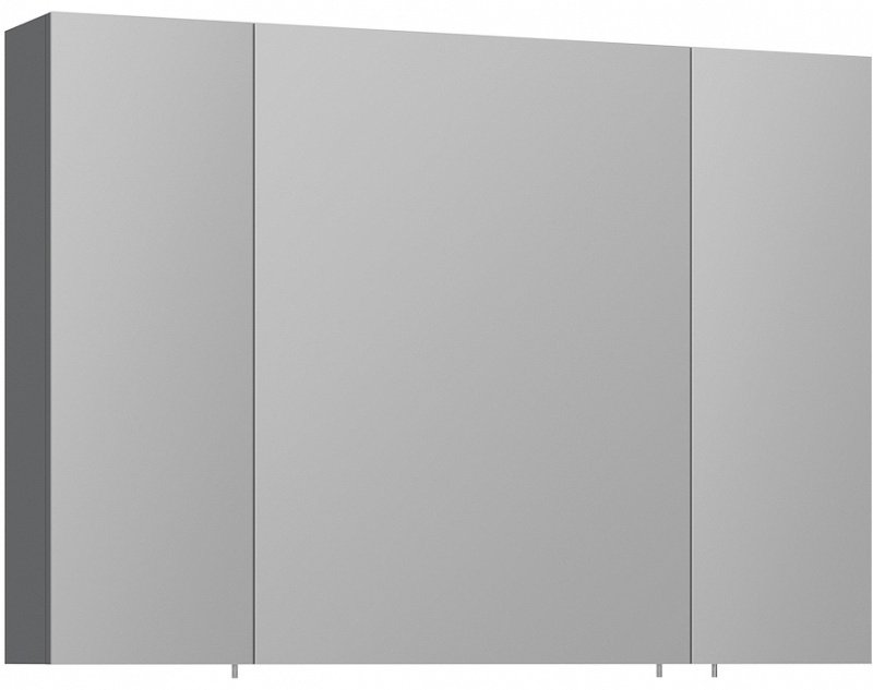 Шкаф зеркальный навесной Likya 100, 97x16x66 см, серый
