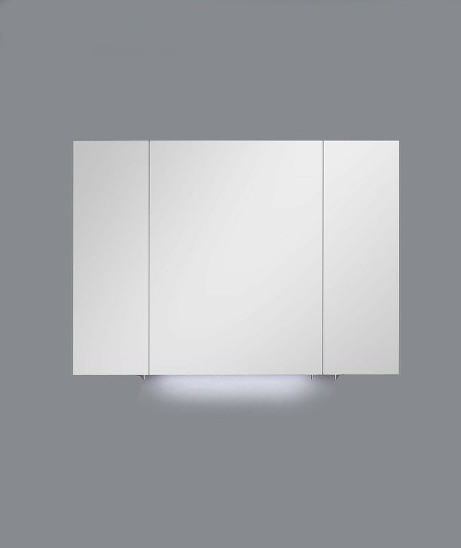 Шкаф зеркальный навесной Likya 100, 97x16x66 см, серый