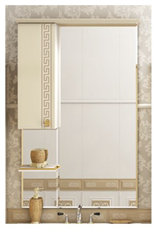 Шкаф зеркальный навесной KABINKA.KZ Olimpia LUX - 90 , 90x17x115 см, бежевый купить,NaN