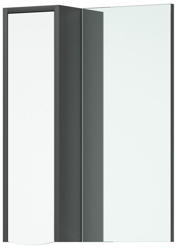 Шкаф зеркальный навесной CETUS Элара 50 50x15x70см черный купить,NaN