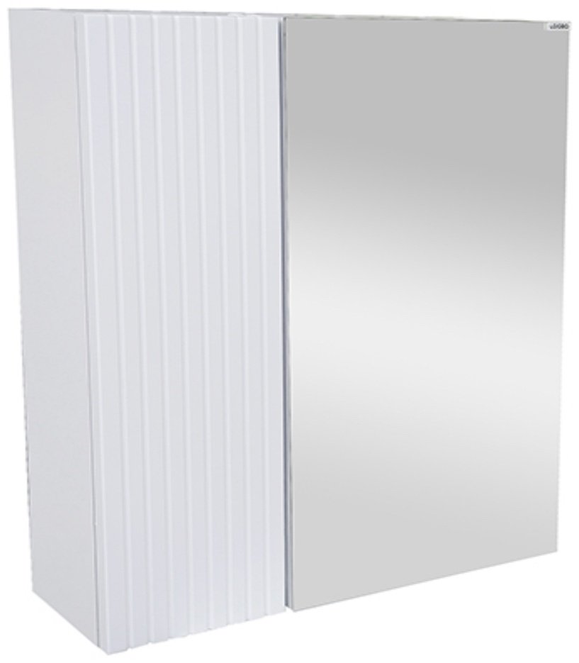 Шкаф зеркальный навесной KABINKA.KZ Жемчуг, 51x26x67 см, белый