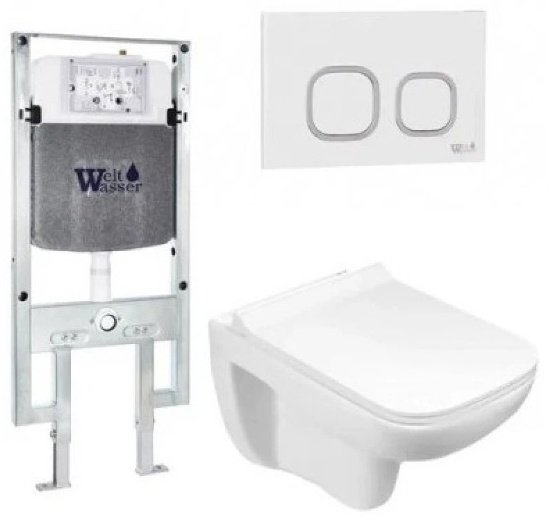 WeltWasser унитаз с инсталляцией KEHLBACH 004 GL-WT, санфаянс