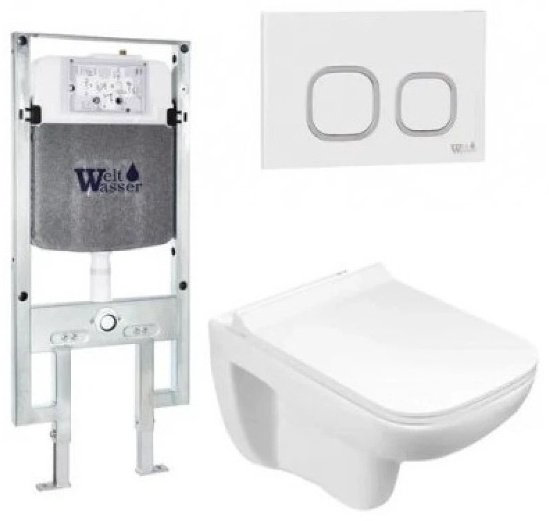 WeltWasser унитаз с инсталляцией KEHLBACH 004 GL-WT, санфаянс купить,229700