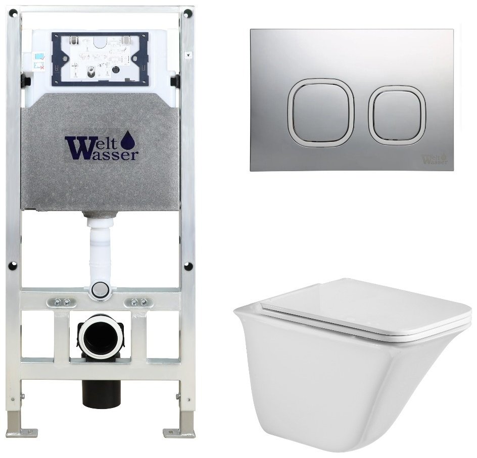 WeltWasser унитаз с инсталляцией ROTBACH 004 GL-WT, санфаянс