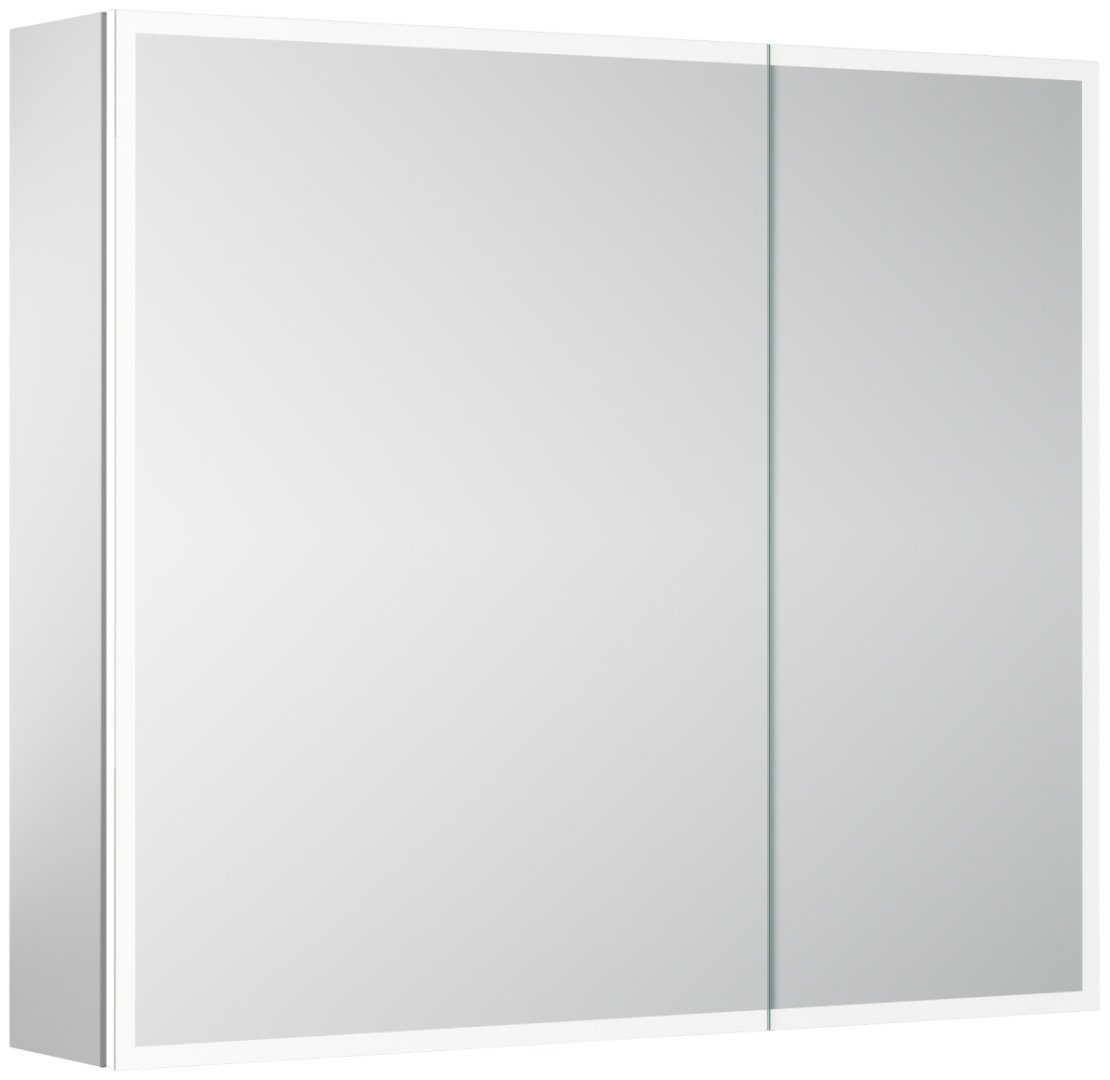 Шкаф зеркальный навесной KABINKA.KZ SC8080, 80x13.6x70 см, белый