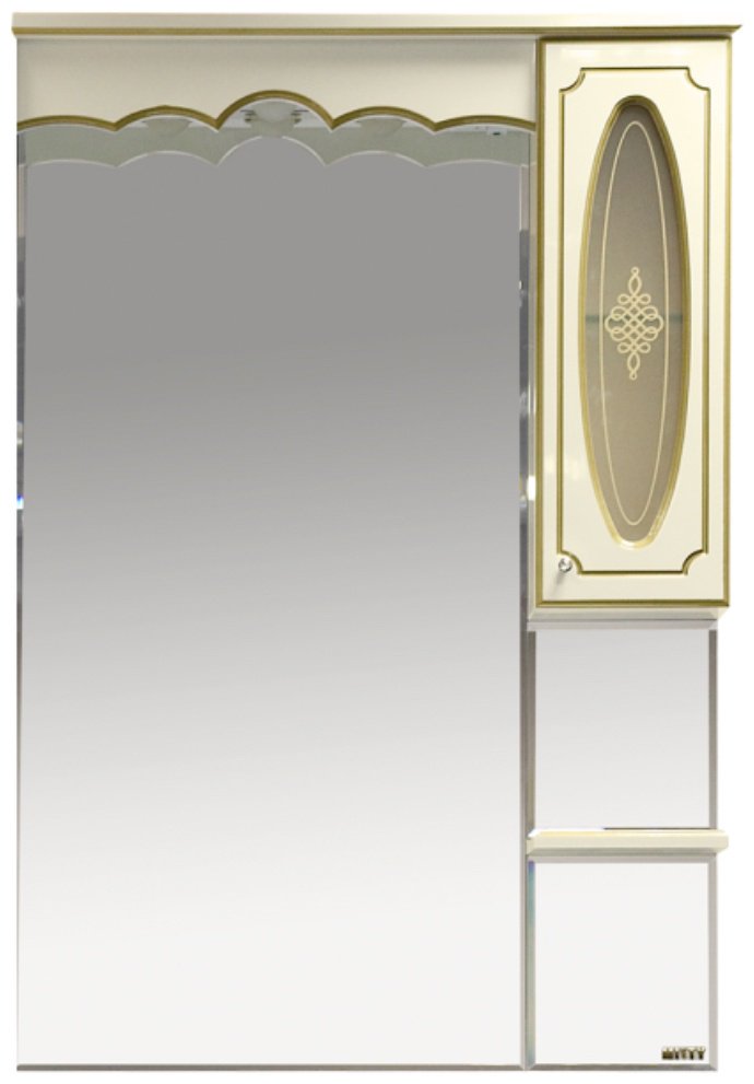 Шкаф зеркальный навесной KABINKA.KZ Монако - 80, 83x17x115 см, бежевый