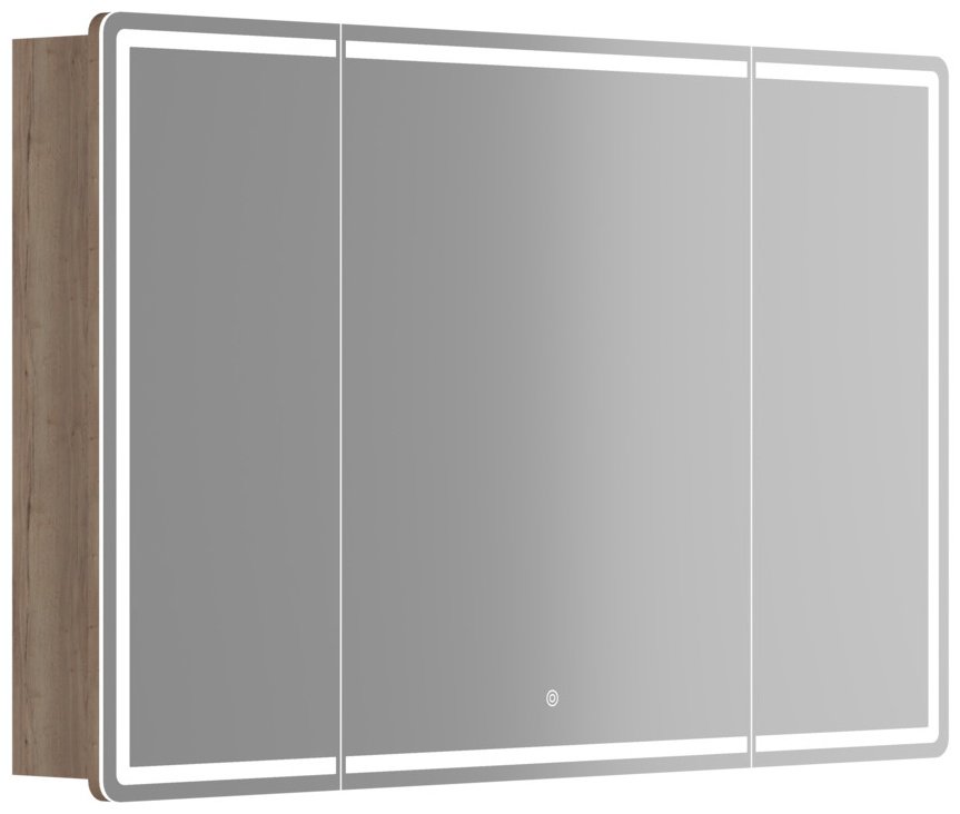 Шкаф зеркальный навесной Kabinka.kz Mirror 119x15x74 см коричневый купить,NaN