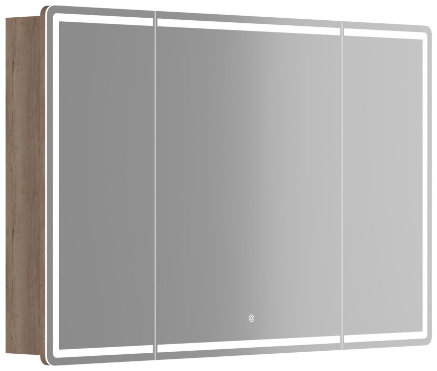 Шкаф зеркальный навесной Kabinka.kz Mirror 119x15x74 см коричневый купить,NaN