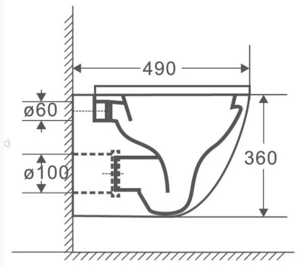 WeltWasser унитаз с инсталляцией MERZBACH 043 MT-BL, санфаянс купить,0
