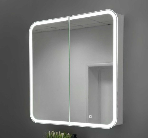 Шкаф зеркальный навесной KABINKA.KZ Cosmetic Light 80, 80x16x80 см, белый купить,NaN