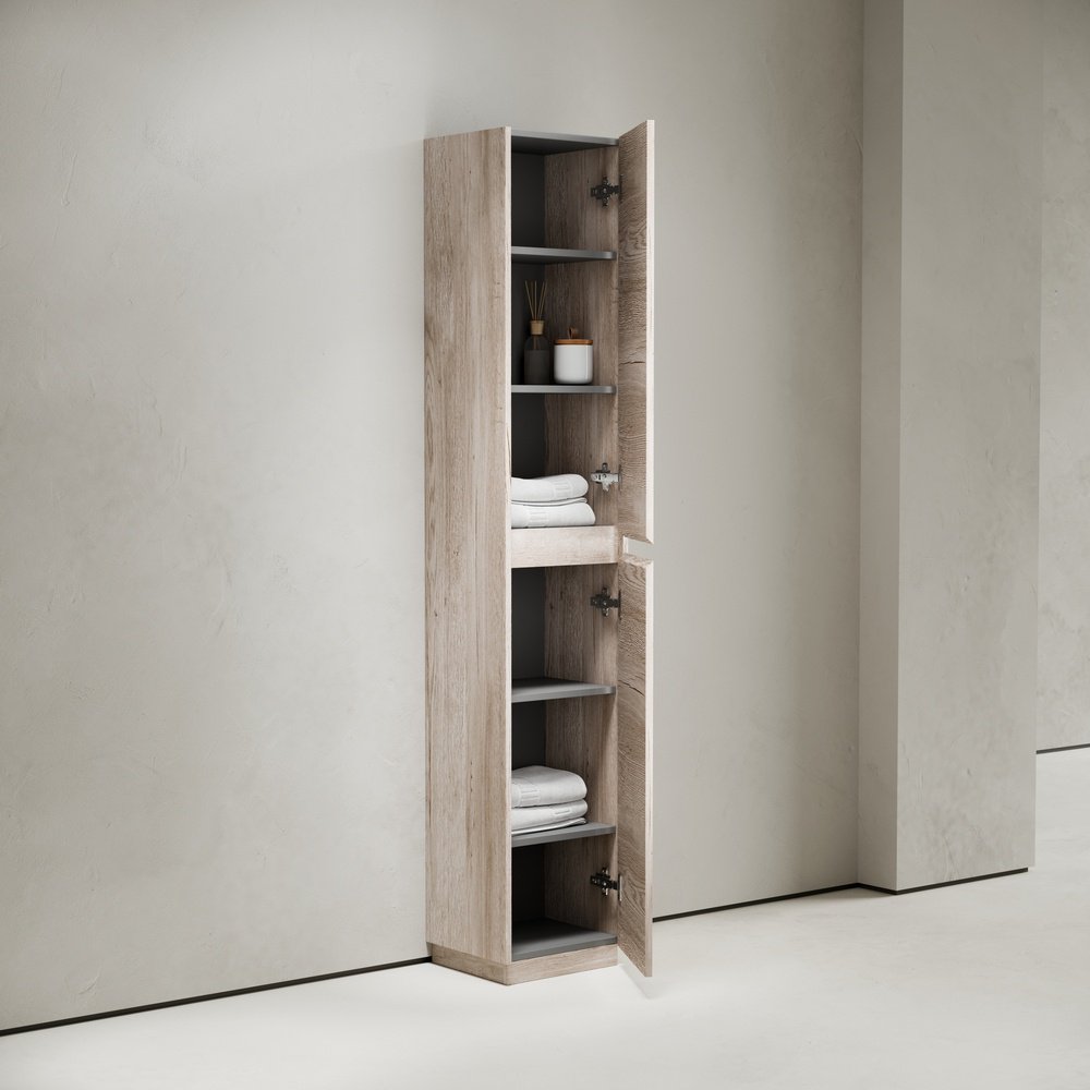 Шкаф-пенал KABINKA.KZ SANCOS PLB35FEG 35x30x187см коричневый купить,NaN