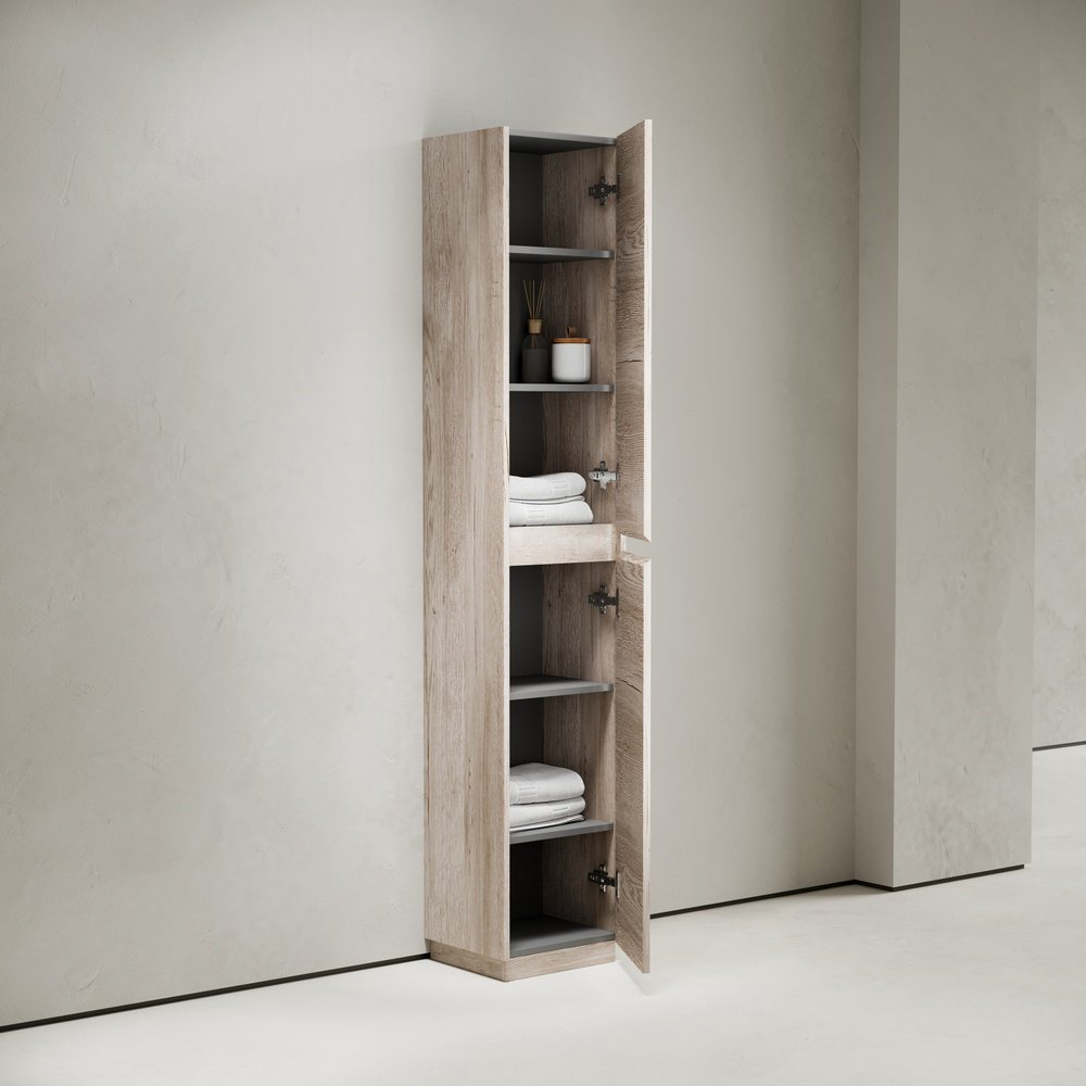 Шкаф-пенал KABINKA.KZ SANCOS PLB35FEG 35x30x187см коричневый купить,NaN