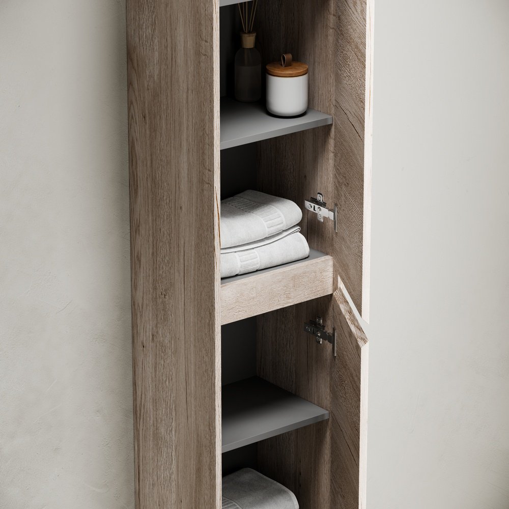 Шкаф-пенал KABINKA.KZ SANCOS PLB35FEG 35x30x187см коричневый купить,NaN