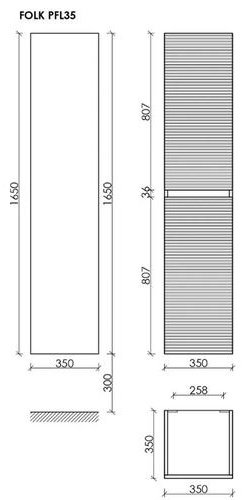 Шкаф-пенал KABINKA.KZ PFL35W 35x35x165см белый купить,NaN