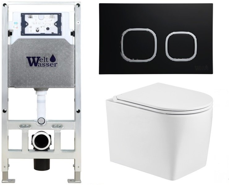 WeltWasser унитаз с инсталляцией Nesenbach 004 GL-WT, санфаянс