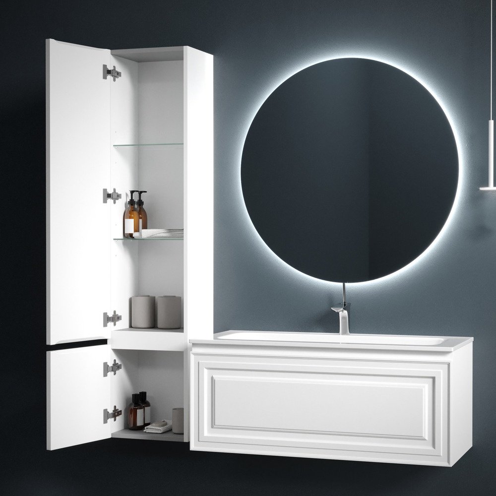 Шкаф-пенал навесной KABINKA.KZ Very 35, 35x30x160 см, белый