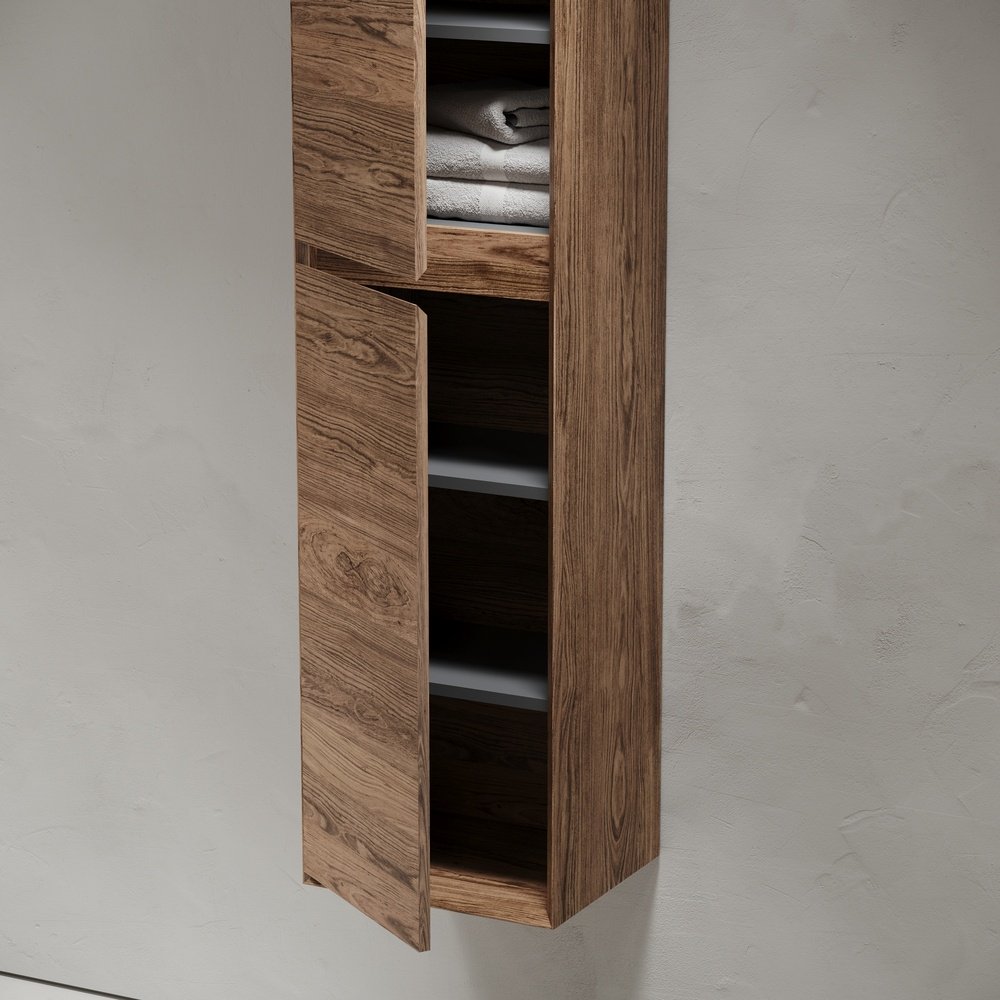 Шкаф-пенал навесной KABINKA.KZ Marmi 35, 35x30x160 см, коричневый