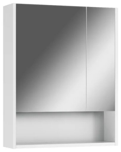 Шкаф зеркальный навесной KABINKA.KZ Адай, 60x16.3x74.2 см, белый