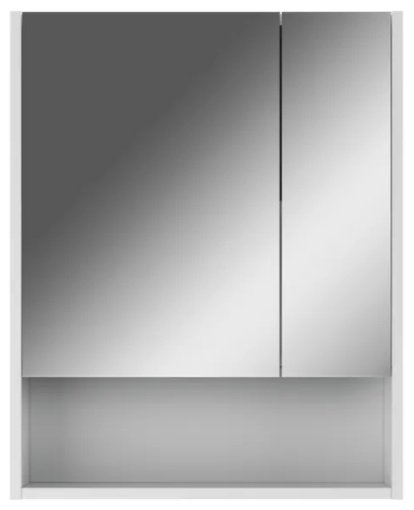 Шкаф зеркальный навесной KABINKA.KZ Адай, 60x16.3x74.2 см, белый