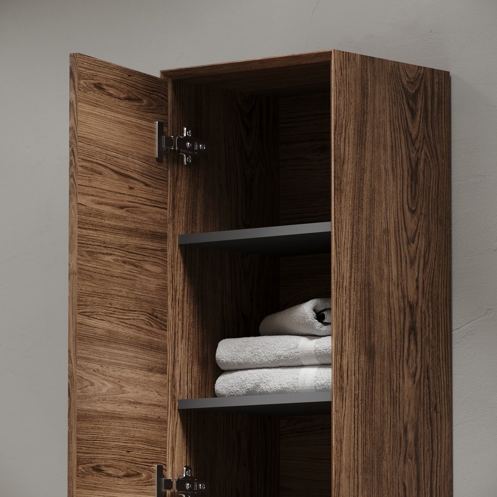 Шкаф-пенал навесной KABINKA.KZ Marmi 35, 35x30x160 см, коричневый